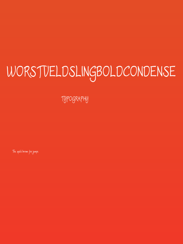 WorstveldSlingBoldCondense Poster