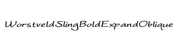 WorstveldSlingBoldExpandOblique  font caratteri gratis