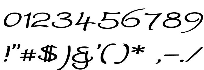 WorstveldSlingBoldExpandOblique Font OTHER CHARS