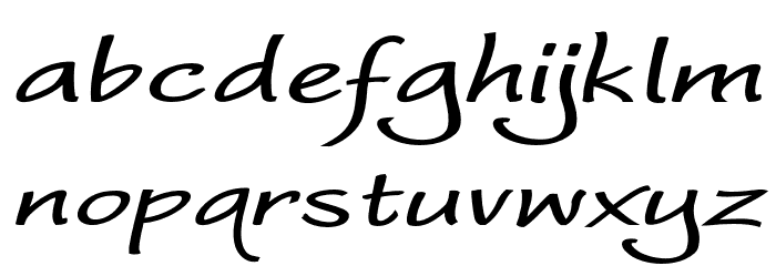 WorstveldSlingBoldExpandOblique Font LOWERCASE