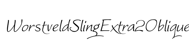 WorstveldSlingExtra2Oblique Font