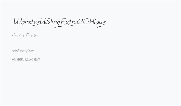 WorstveldSlingExtra2Oblique Business Card