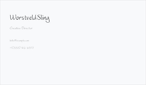 WorstveldSling Business Card