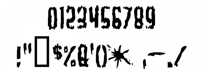 Worthless Bum Font OTHER CHARS