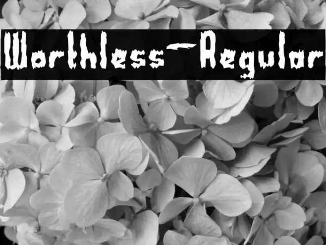 Worthless-Regular Font examples