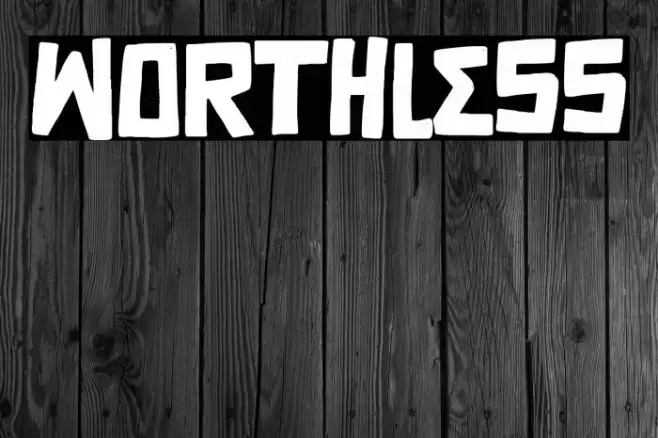 Worthless Font examples