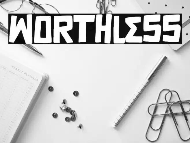 Worthless Font examples