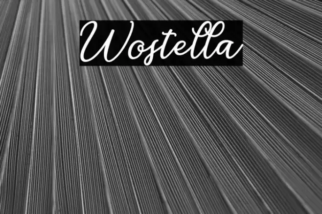 Wostella Font examples
