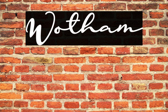 Wotham Caratteri examples