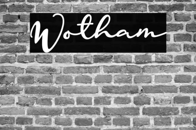 Wotham Font examples