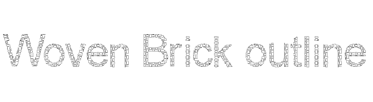Woven Brick outline Font