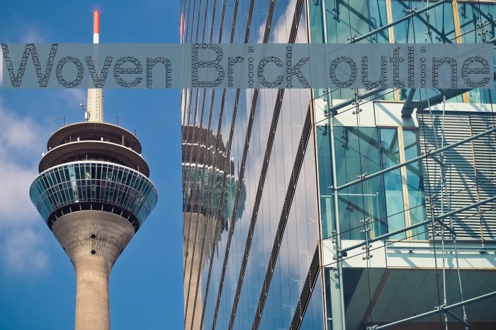 Woven Brick outline Font examples