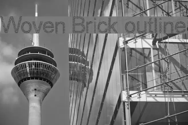 Woven Brick outline Font examples