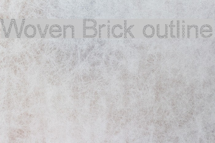 Woven Brick outline Font examples