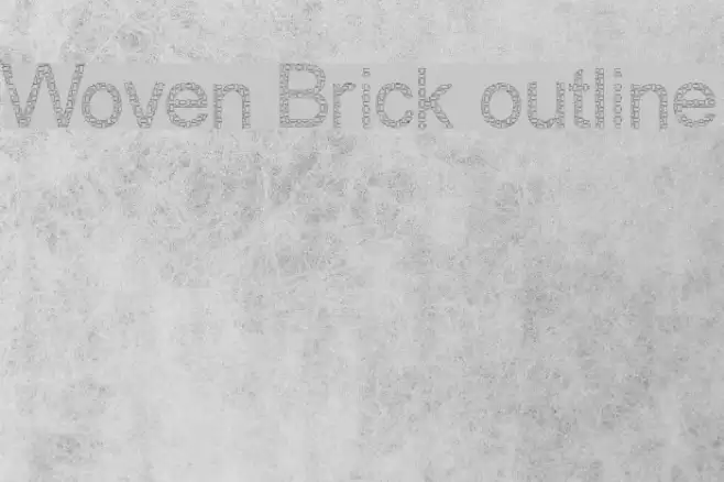 Woven Brick outline Font examples