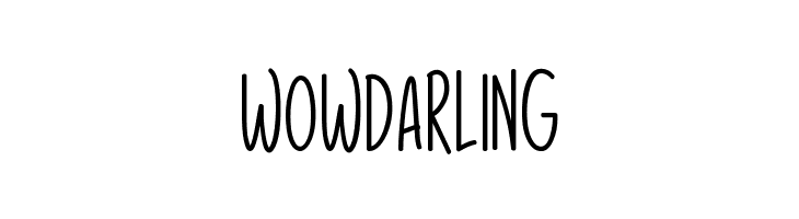 Wow Darling  フリーフォントのダウンロード