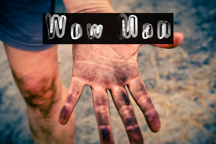 Wow Man Font examples