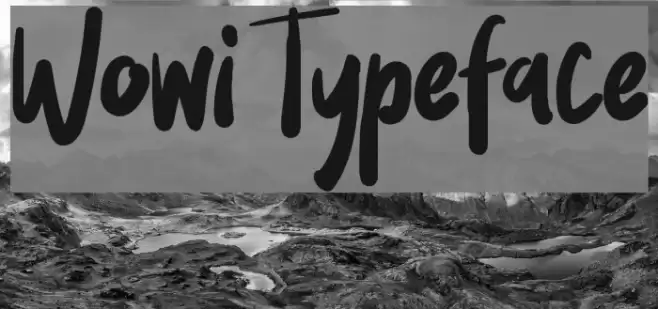 Wowi Typeface Шрифта examples