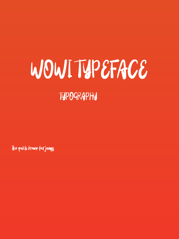 Wowi Typeface Poster