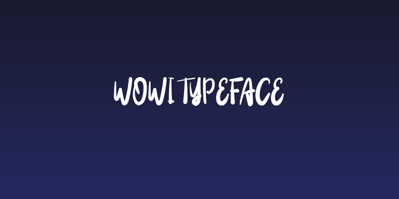 Wowi Typeface Social Header