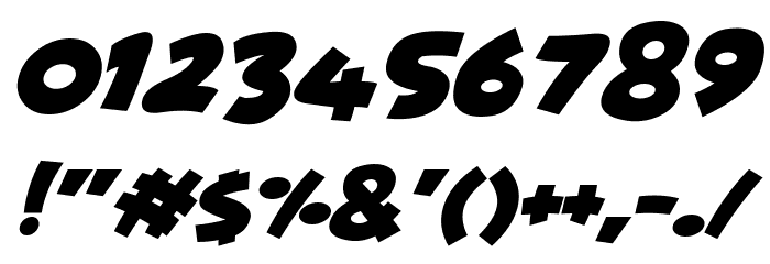 Wowsers Italic フォント その他の文字
