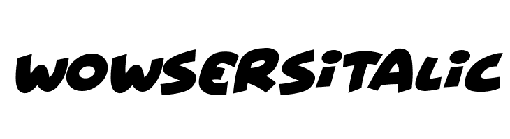 Wowsers Italic  Free Fonts Download