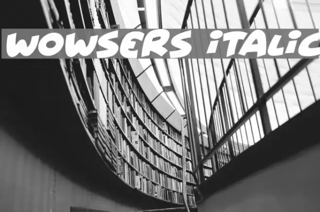 Wowsers Italic Font examples