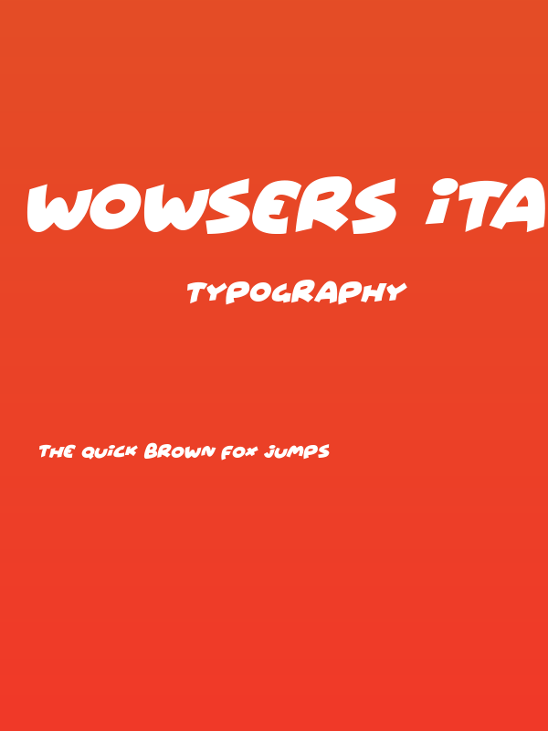 Wowsers Italic Poster