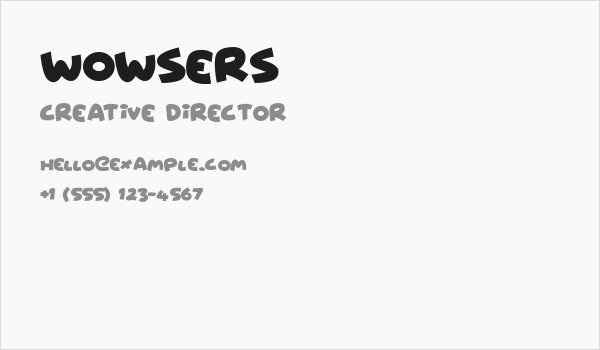 Wowsers Business Card