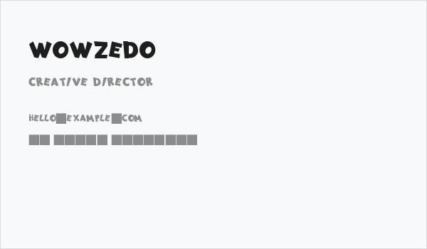 Wowzedo Business Card