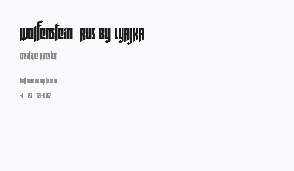 wolfenstein(RUS BY LYAJKA) Business Card
