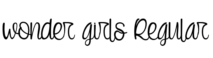 wonder girls Regular  font caratteri gratis