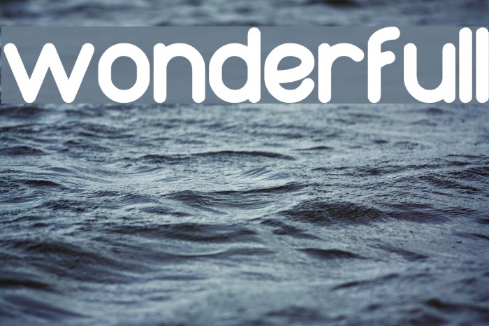 wonderfull Font examples