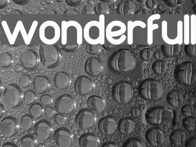 wonderfull Font examples