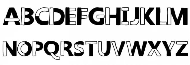 woodcutter DELICADA Font UPPERCASE