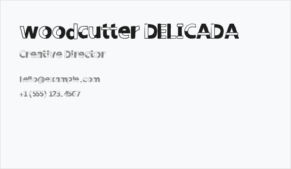 woodcutter DELICADA Business Card