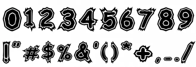 woodcutter Electric Font OTHER CHARS