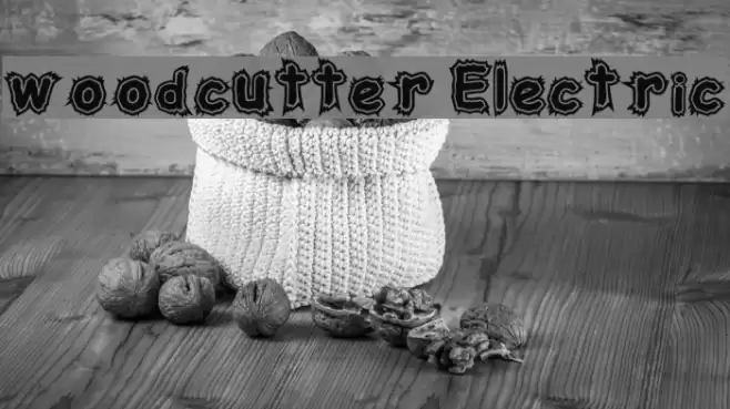 woodcutter Electric Font examples
