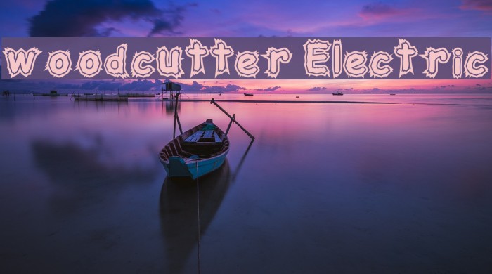 woodcutter Electric Font examples