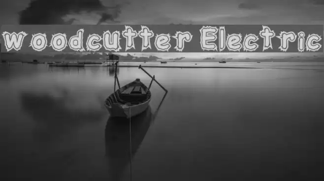 woodcutter Electric Font examples