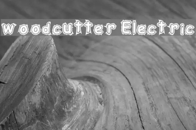 woodcutter Electric Font examples