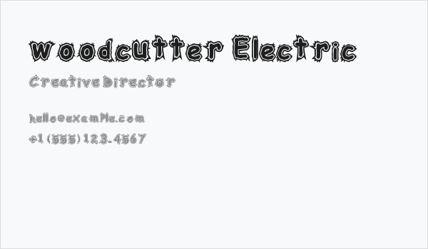 woodcutter Electric Business Card