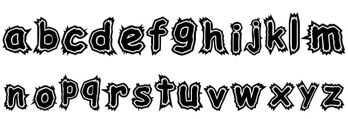 woodcutter Electric Font LOWERCASE