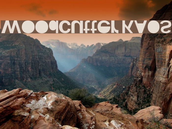 woodcutter KAOS Font examples
