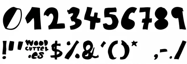 woodcutter MMXII Font OTHER CHARS