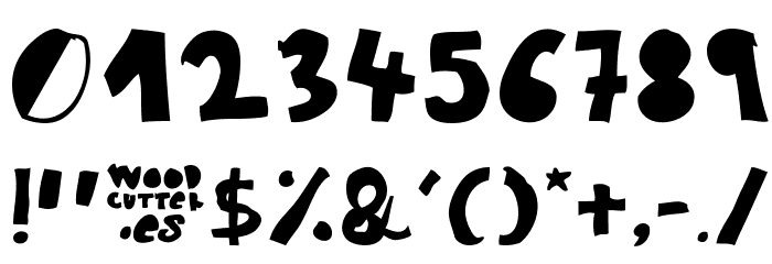 woodcutter MMXII Font OTHER CHARS