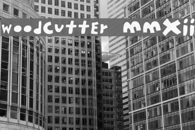 woodcutter MMXII Font examples