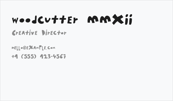 woodcutter MMXII Business Card