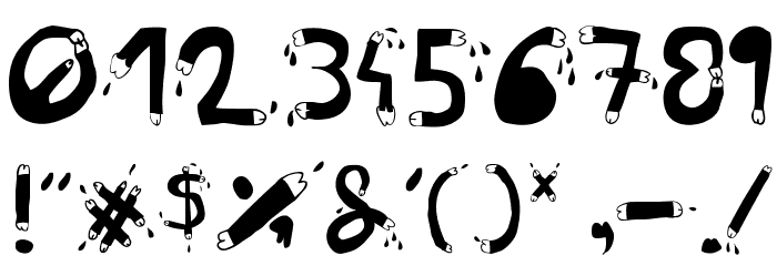 woodcutter POLLITA ALEGRE Font OTHER CHARS