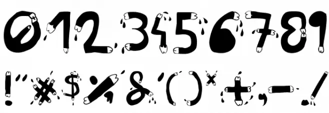 woodcutter POLLITA ALEGRE Font OTHER CHARS